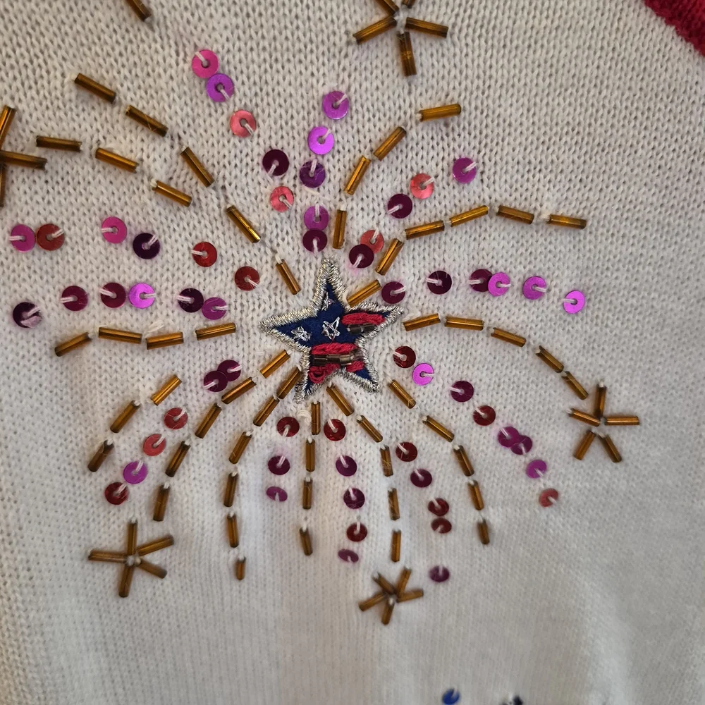 Festive Fireworks Cardigan Sweater - Picture 7 of 11